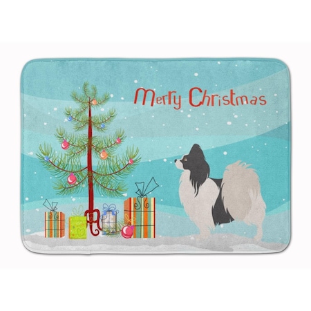 Carolines Treasures Papillon Christmas Machine Washable Memory Foam Mat BB8484RUG